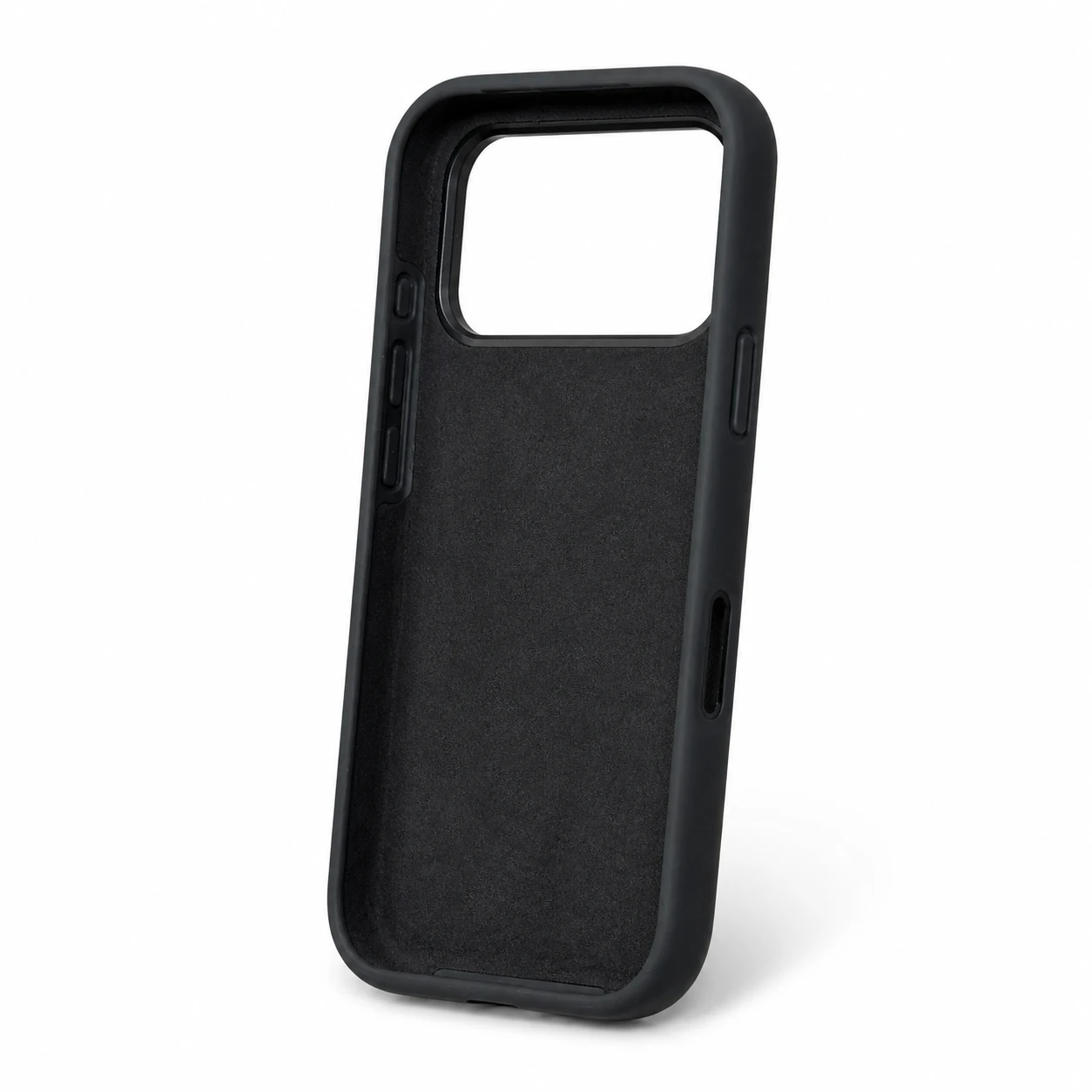 Soft fabric lining inside the silicone case